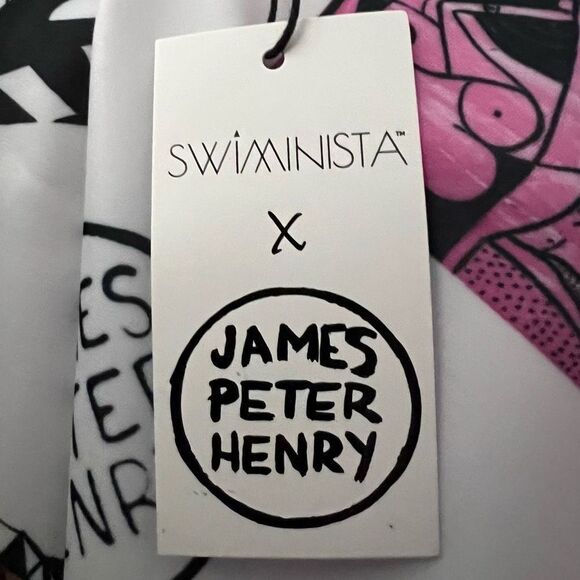 Swiminista x James Peter Henry Good Times Rashguard w Art Toss Print - Picture 8 of 8